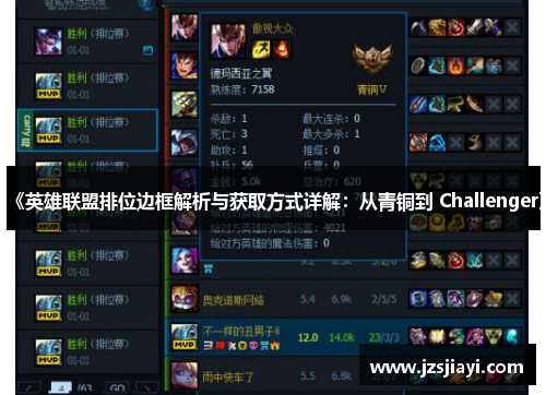 《英雄联盟排位边框解析与获取方式详解:从青铜到 Challenger》 《英雄联盟排位边框解析与获取方式详解:从青铜到 Challenger》